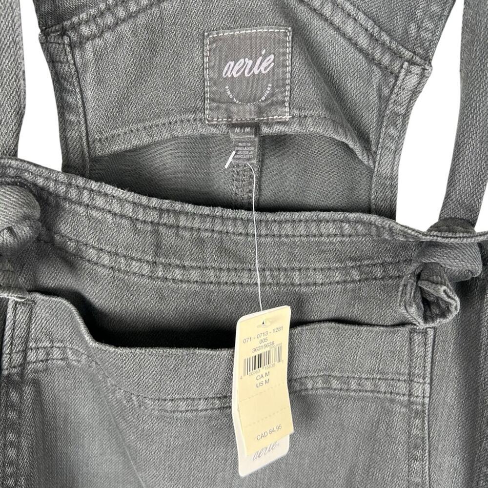 Aerie Wide Leg Smoked Gray Overalls Women’s Size Medium NWT - Picture 5 of 7